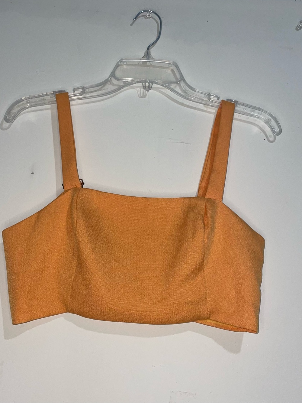 Showpo Bright Orange Adjustable Strap 4 Crop Top Full Zip Back Boho Festival